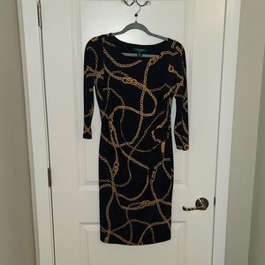 Mid length dress. 3/4 sleeve